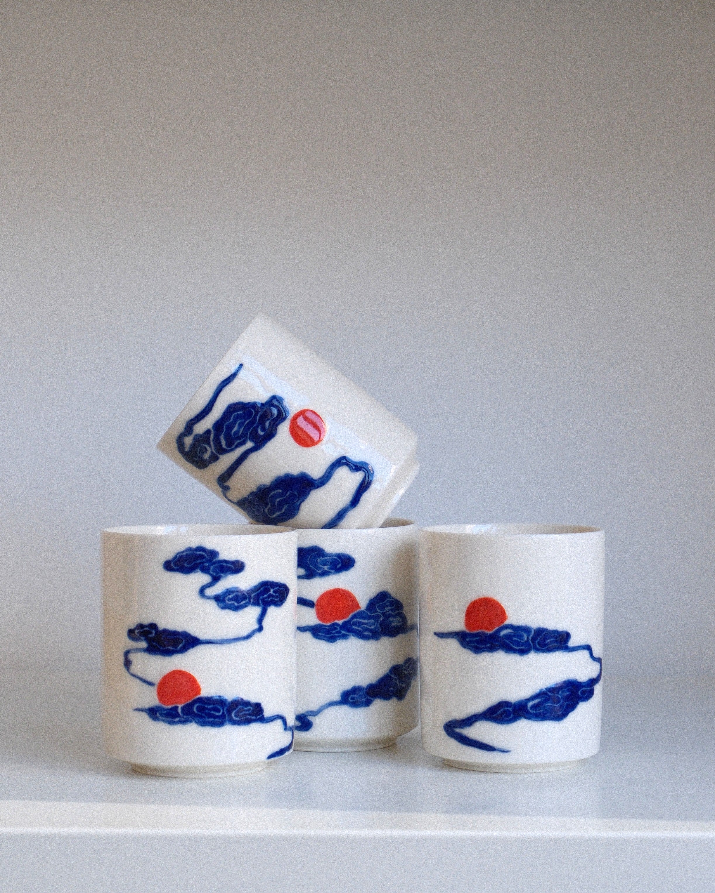 Porcelain Yunomi 001 - Drifting Clouds - 200ml