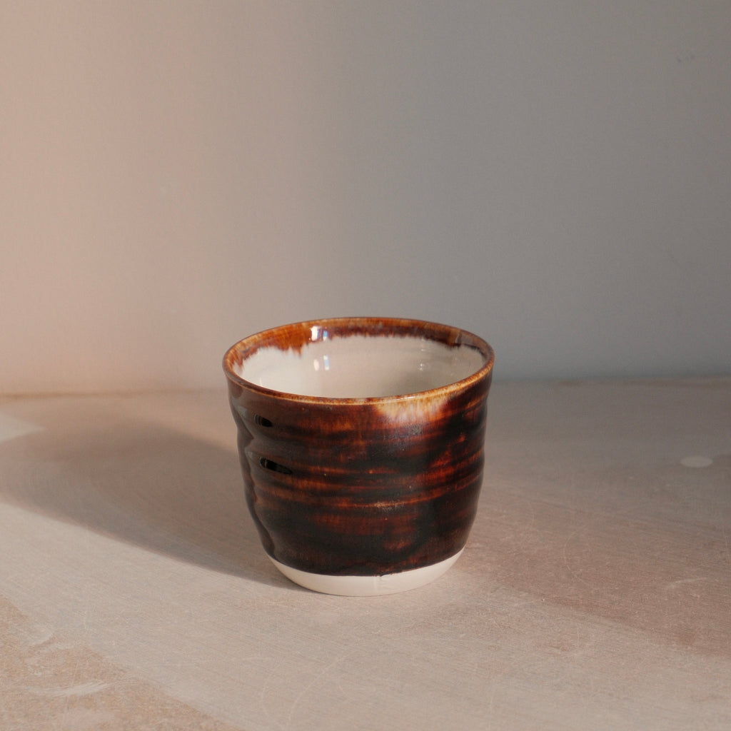 Porcelain tumbler - Brown gloss 250ml