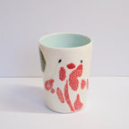 Porcelain Tumbler 014 - Red Koi & Pond Lilies 375ml