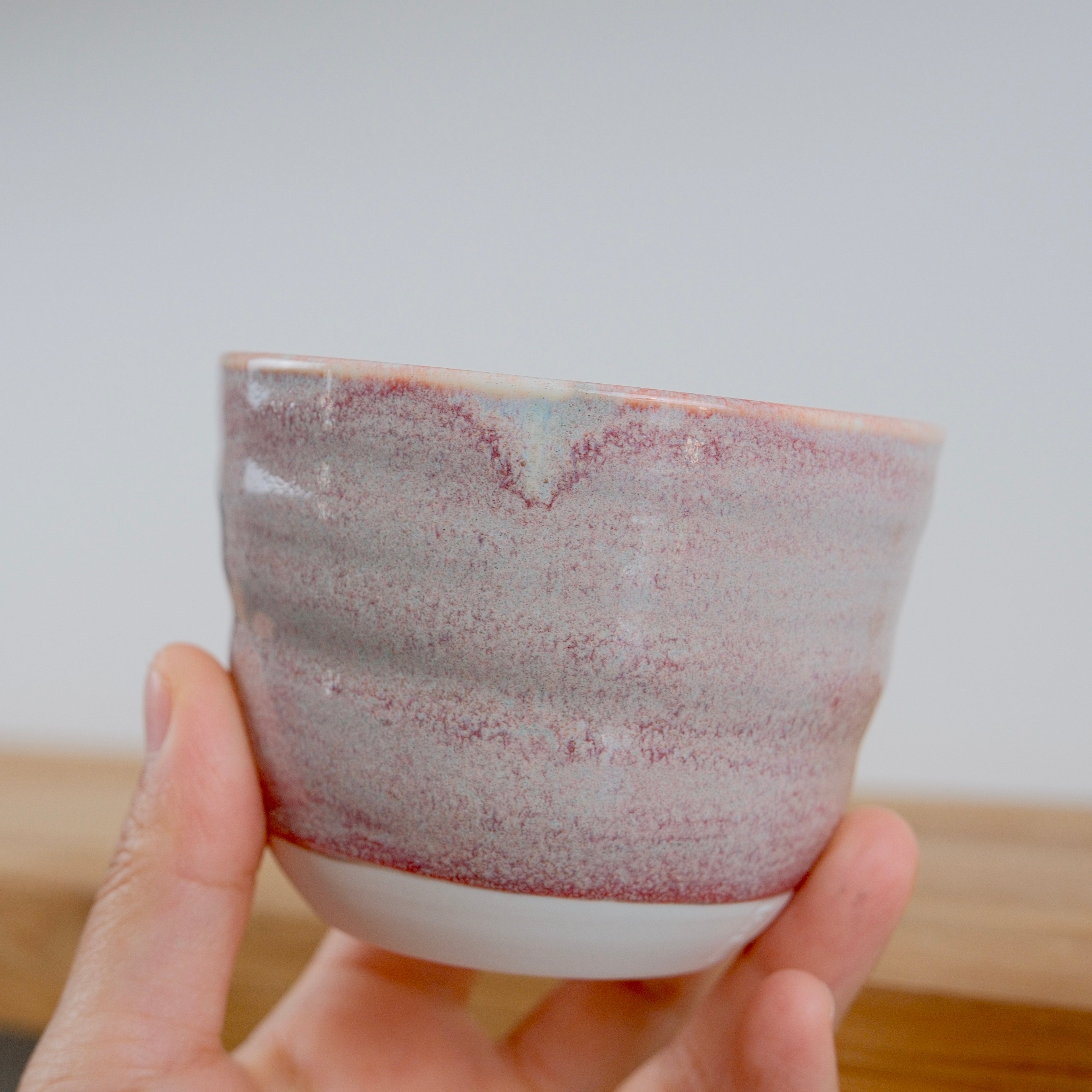 Porcelain tumbler - Pink speckles - 210ml