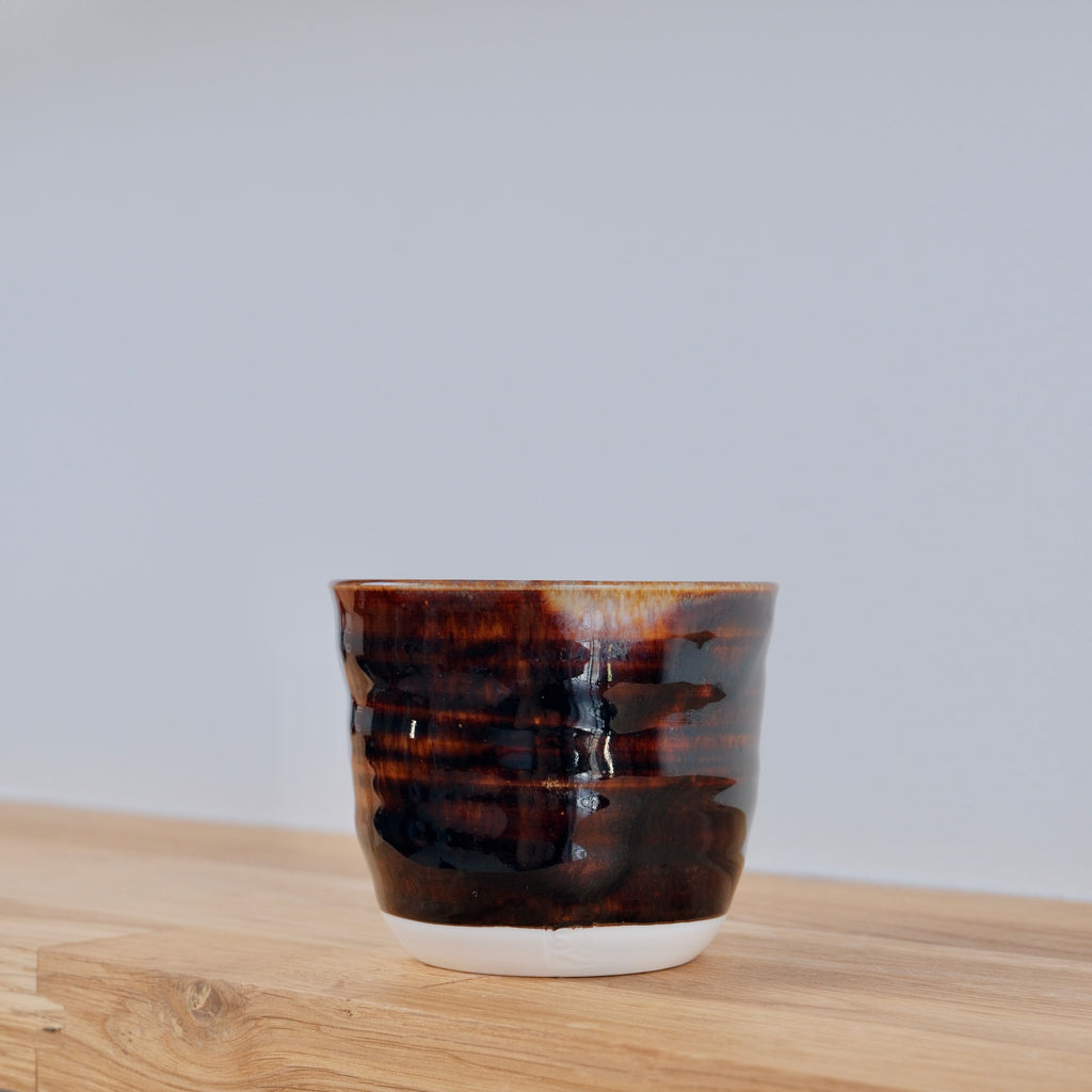 Porcelain tumbler - Brown gloss 250ml
