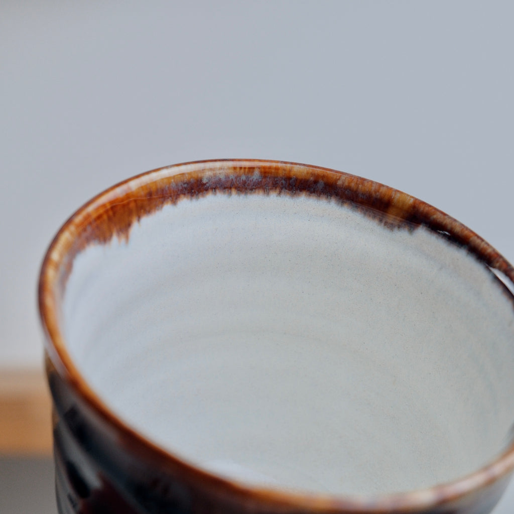 Porcelain tumbler - Brown gloss 250ml