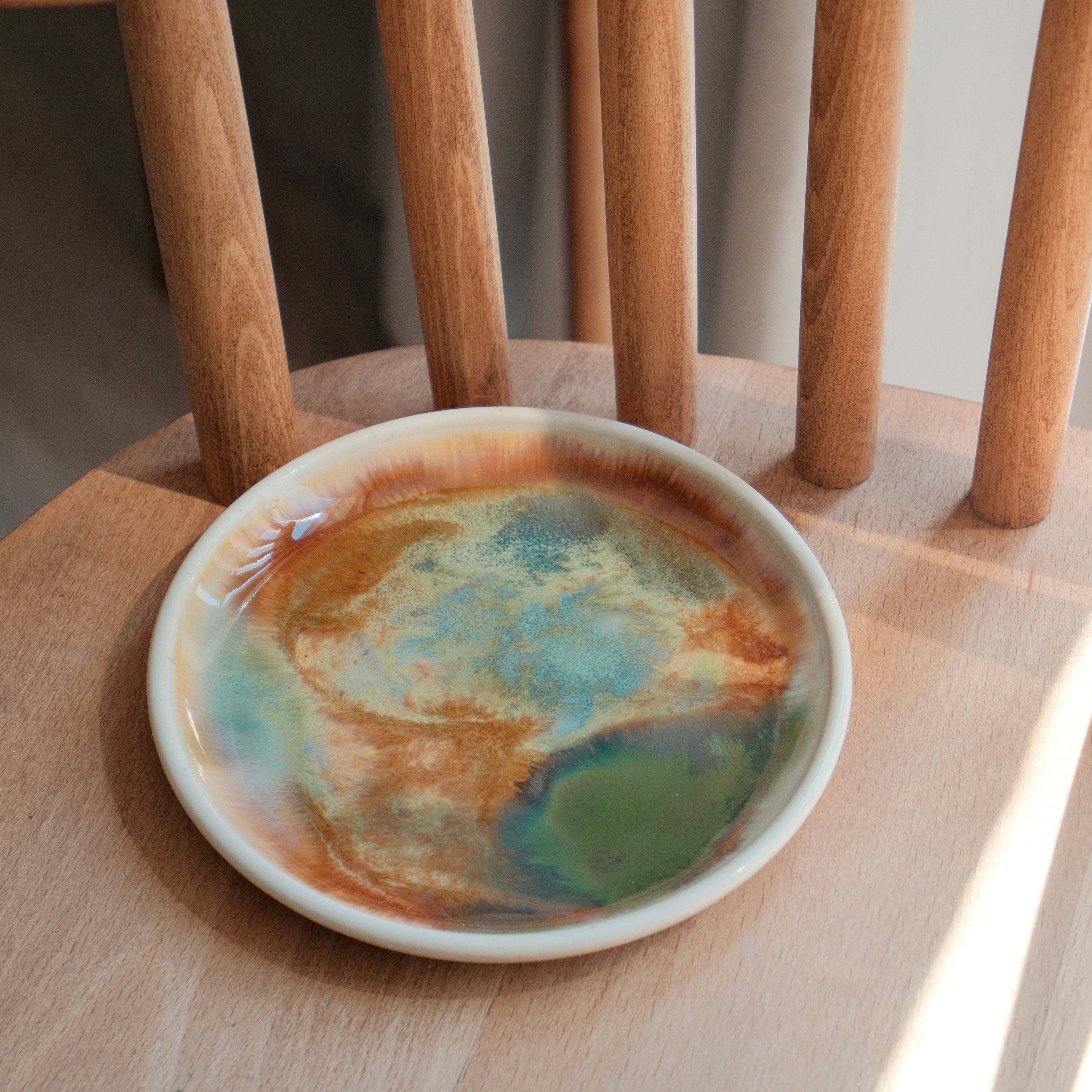 Watercolour small dessert plate 02