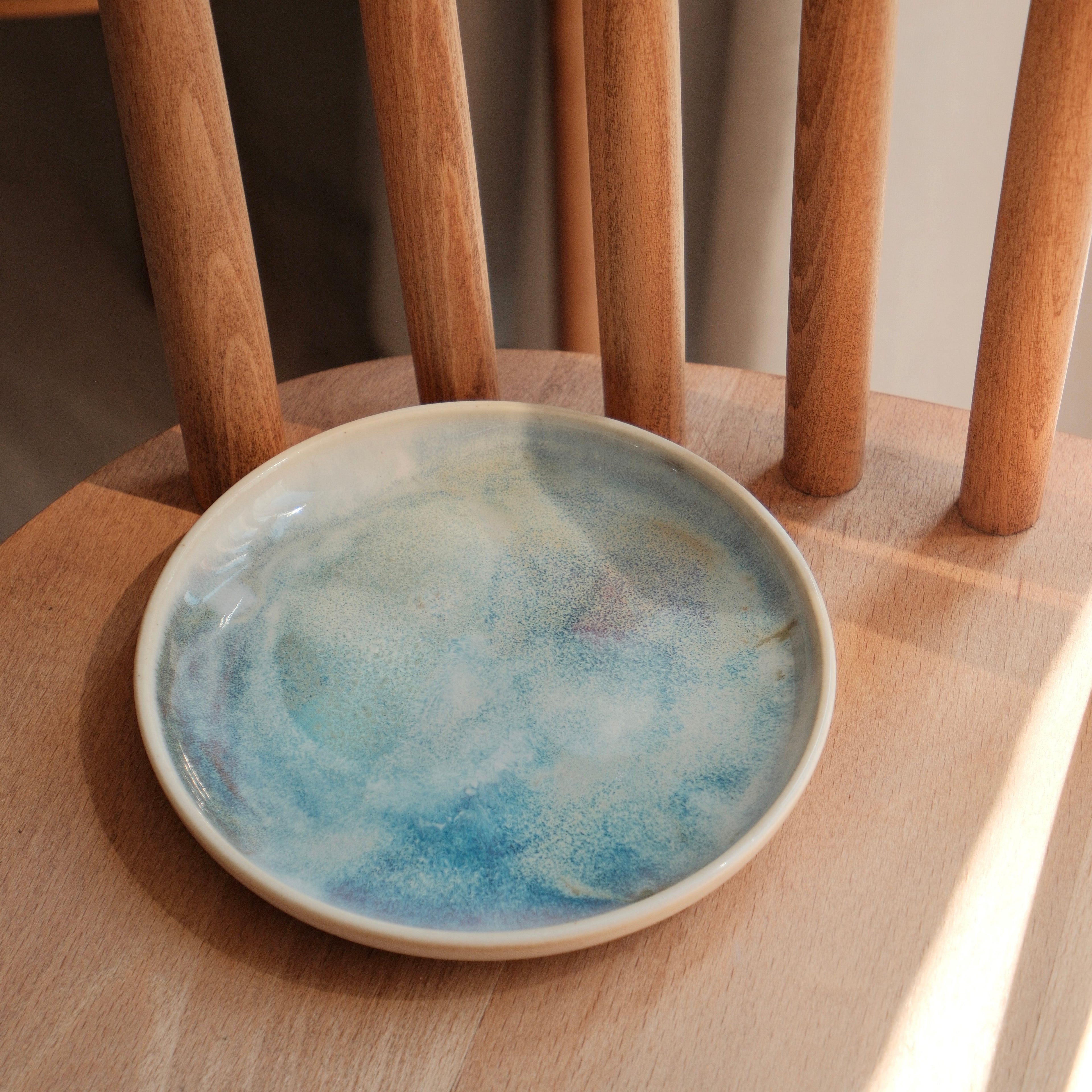 Watercolour small dessert plate 01
