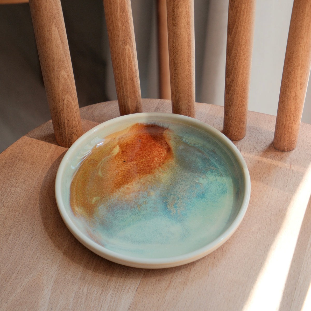 Watercolour small dessert plate 06