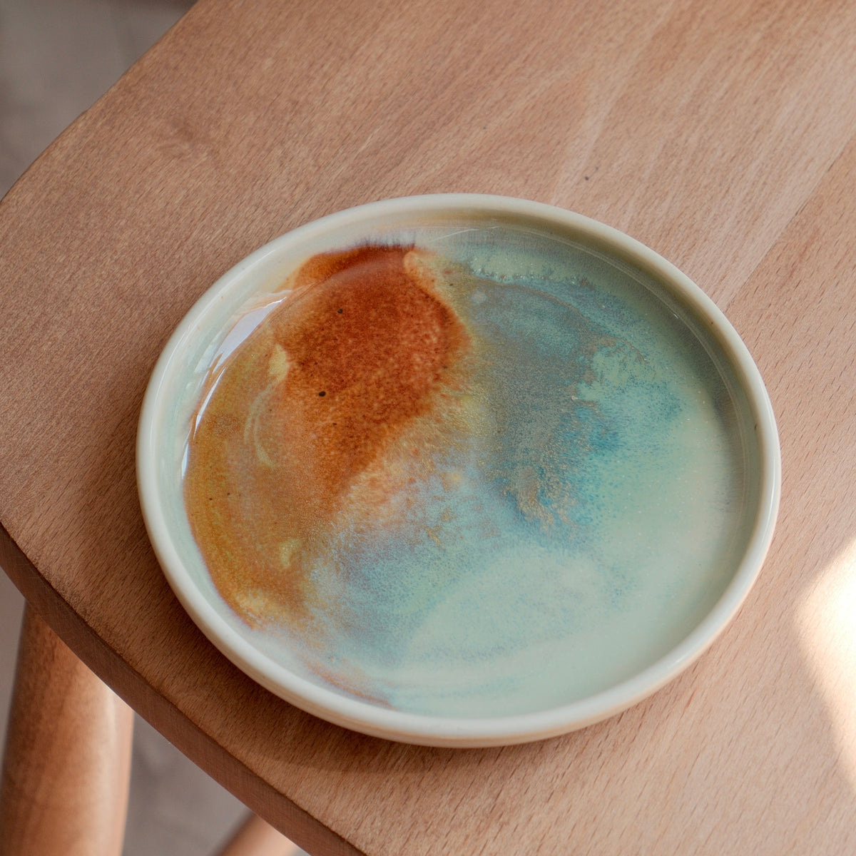 Watercolour small dessert plate 06