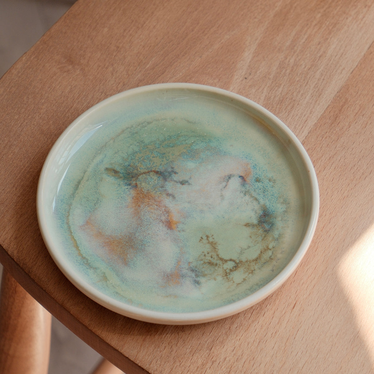 Watercolour small dessert plate 05