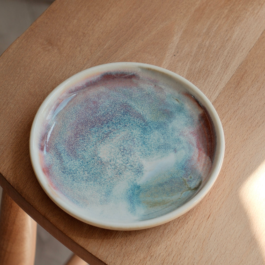 Watercolour small dessert plate 04