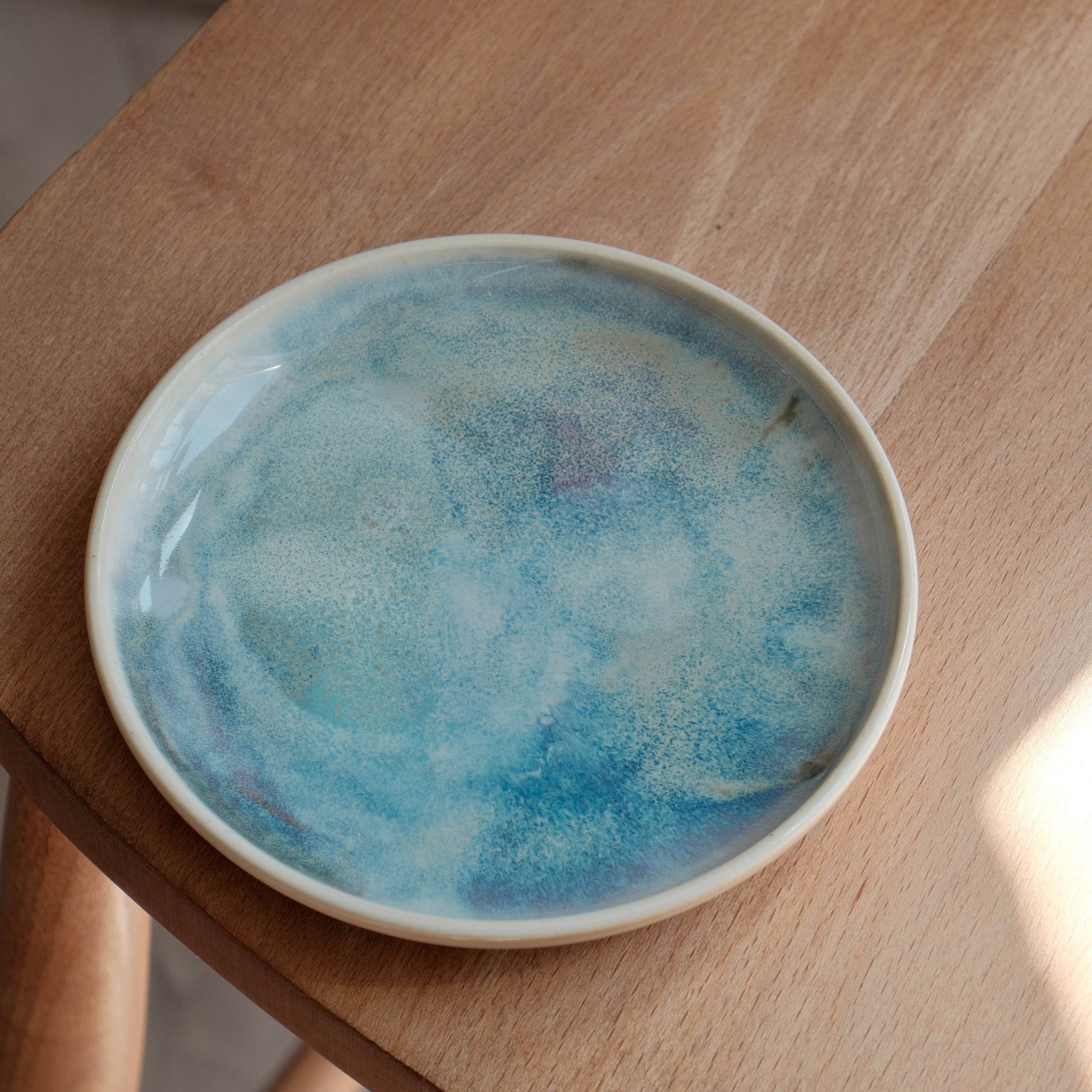 Watercolour small dessert plate 01