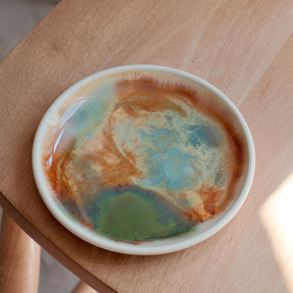 Watercolour small dessert plate 02