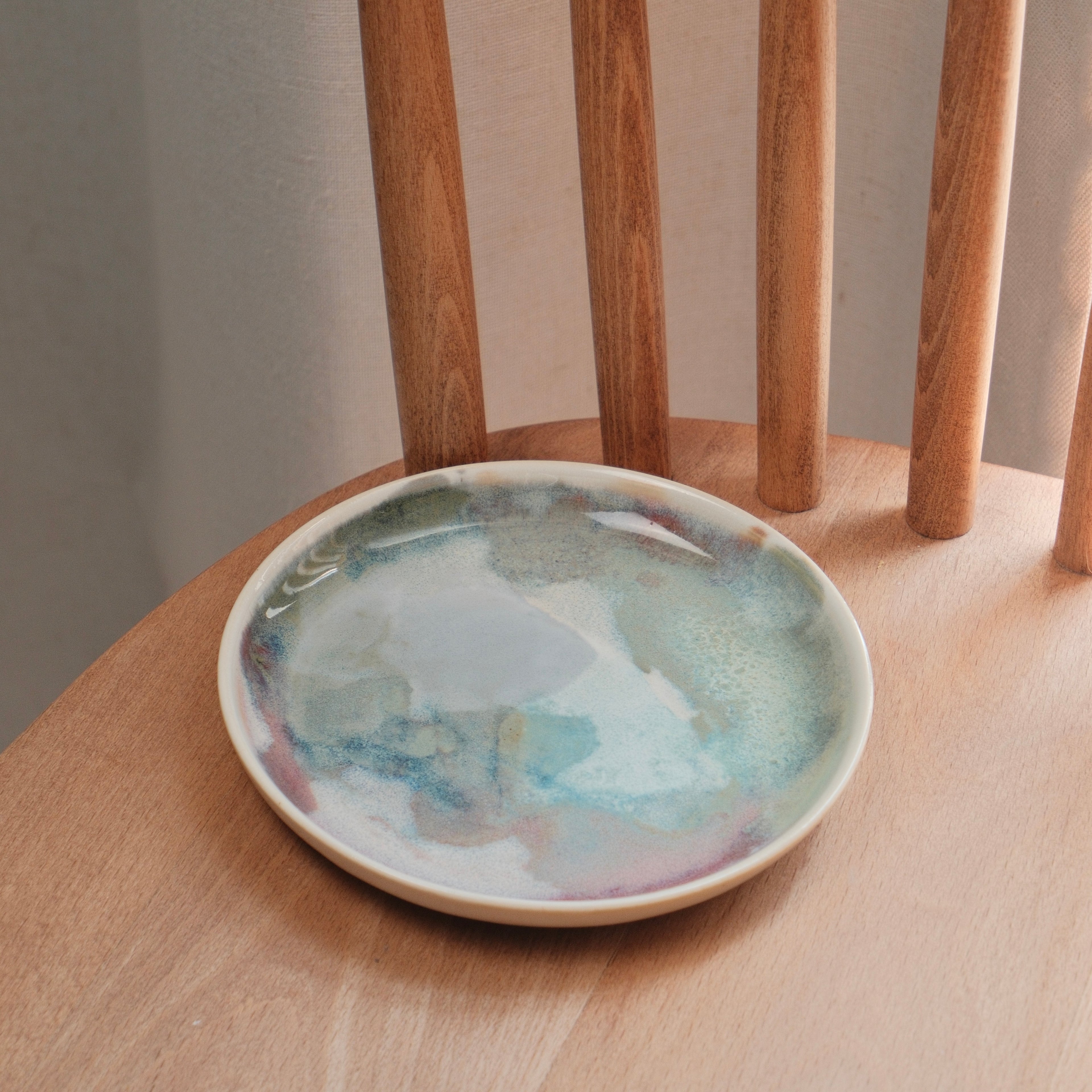 Watercolour small dessert plate 08