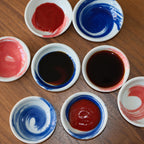 Brush stroke dishes