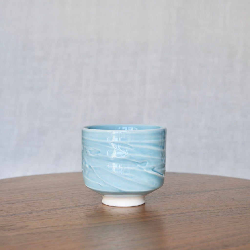 Slip textured Cup 007 "Sky Blue" - 200ml
