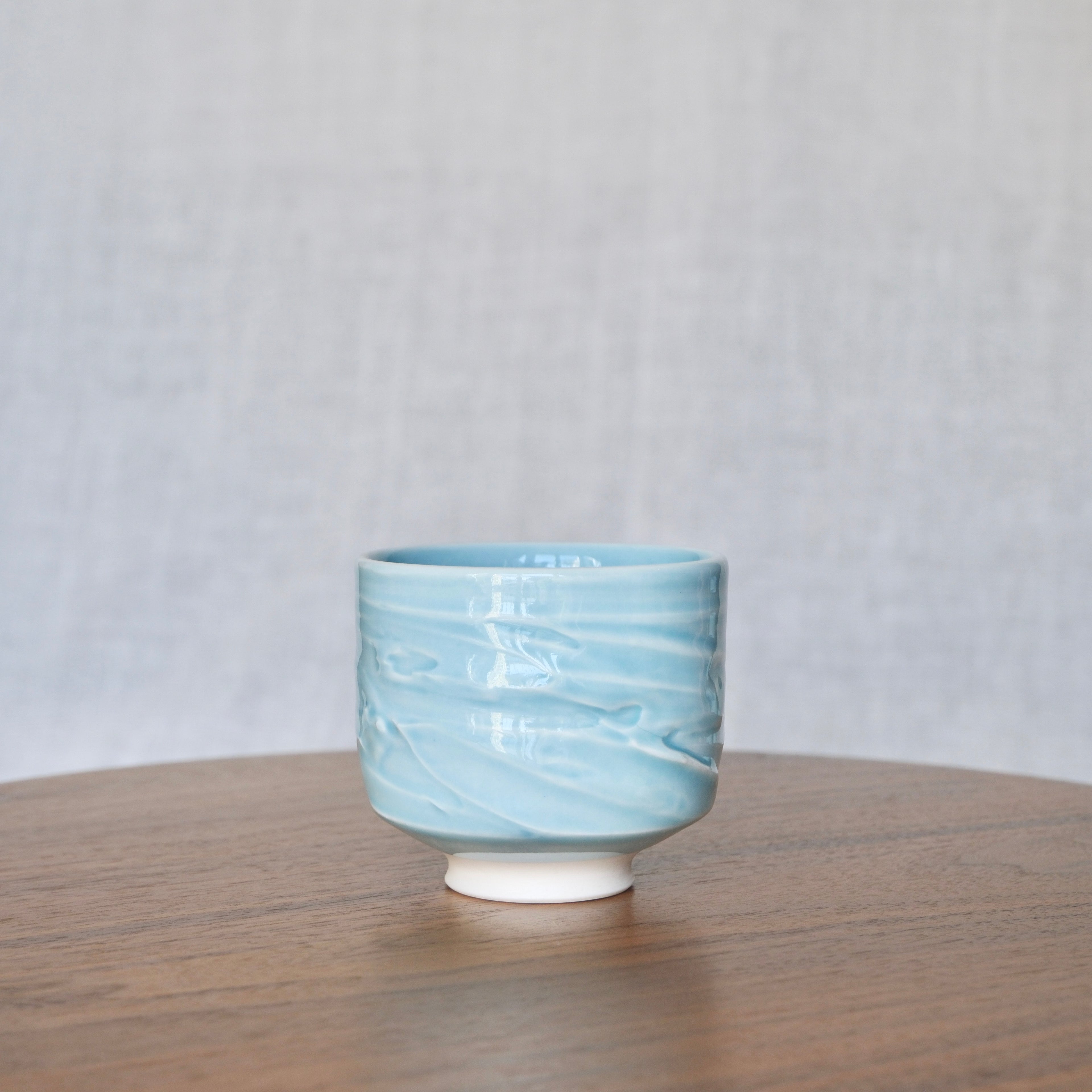 Slip textured Cup 007 "Sky Blue" - 200ml