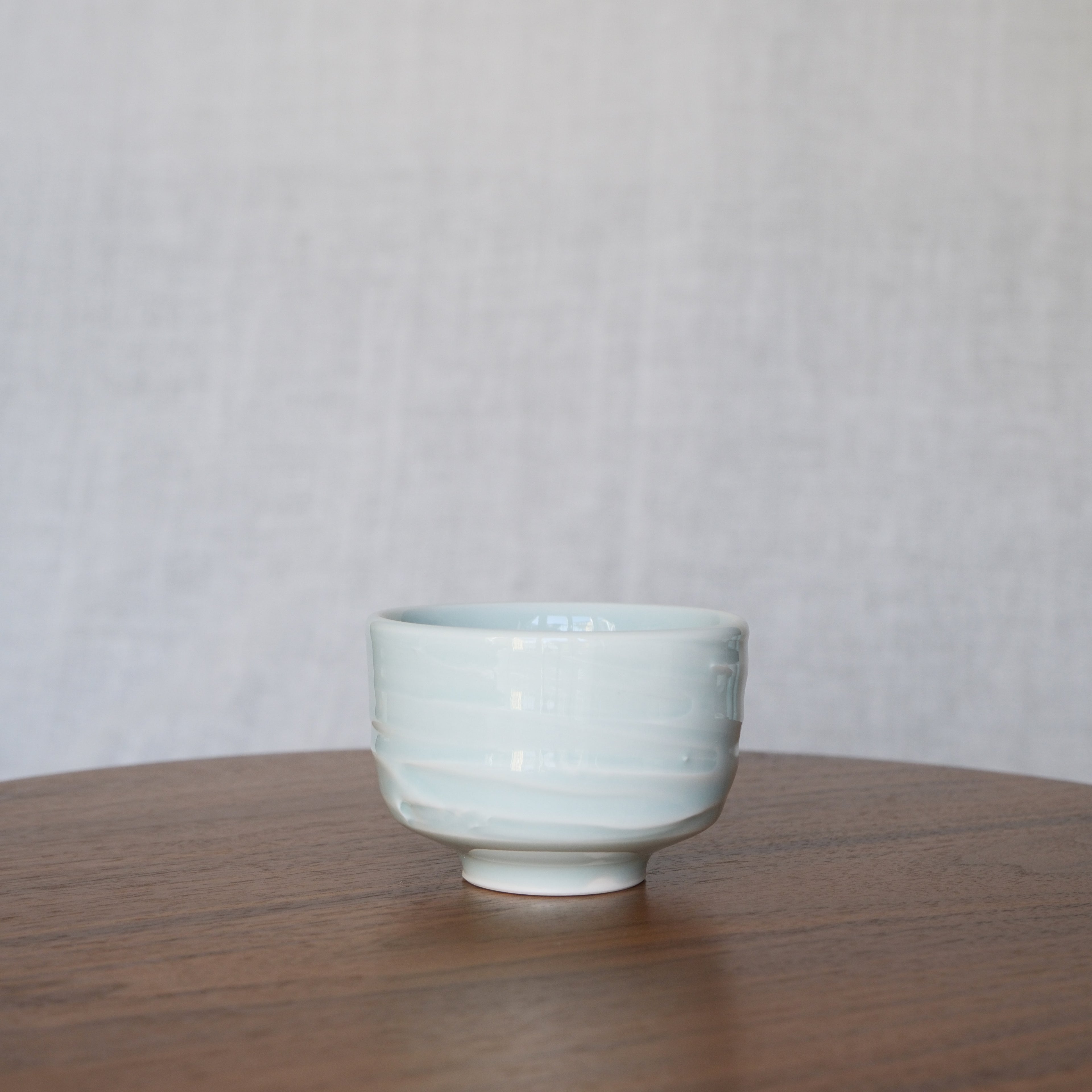 Slip textured Cup 016 "Celadon Blue" - 170ml