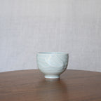 Slip textured Cup 014 "Celadon Blue" - 175ml
