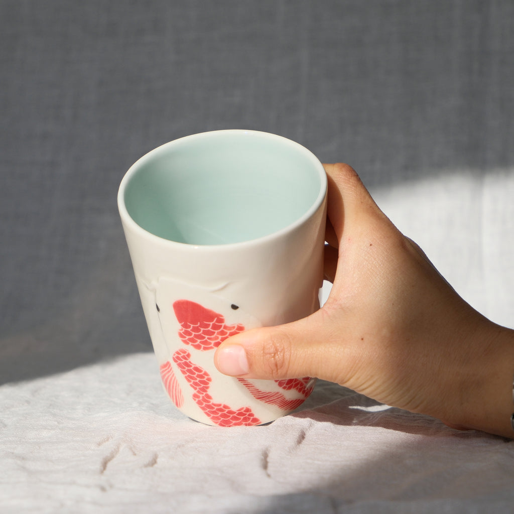 Adrift Porcelain Tumbler 017 - Red Koi 390ml