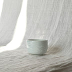 Slip textured Cup 005 "Celadon Blue" - 210ml