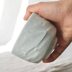 Slip textured Cup 005 "Celadon Blue" - 210ml