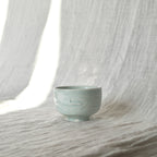 Slip textured Cup 006 "Celadon Blue" - 190ml