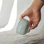 Slip textured Cup 006 "Celadon Blue" - 190ml