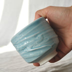 Slip textured Cup 007 "Sky Blue" - 200ml