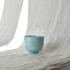 Slip textured Cup 008 "Sky Blue" - 220ml