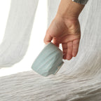 Slip textured Cup 013 "Celadon Blue" - 180ml
