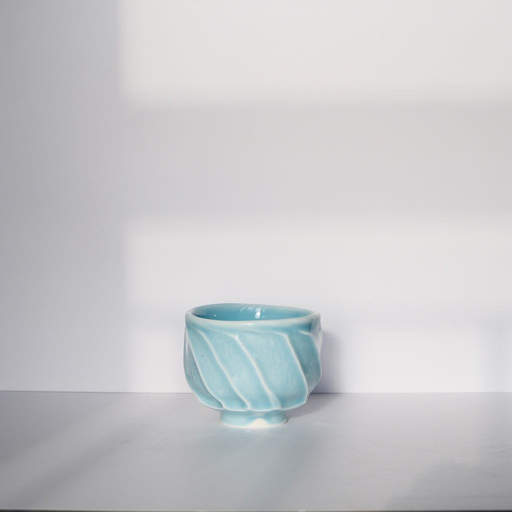 Faceted cup 140ml - Sky Blue