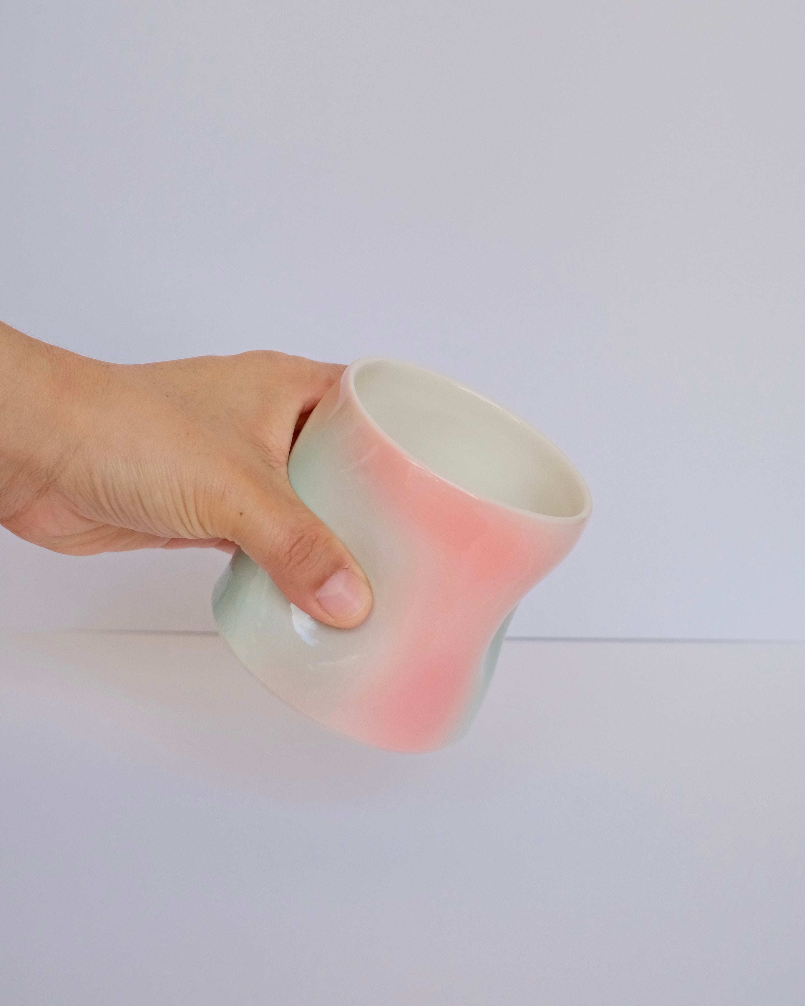 Dimple Cup Porcelain 250ml - Melon Cloudy