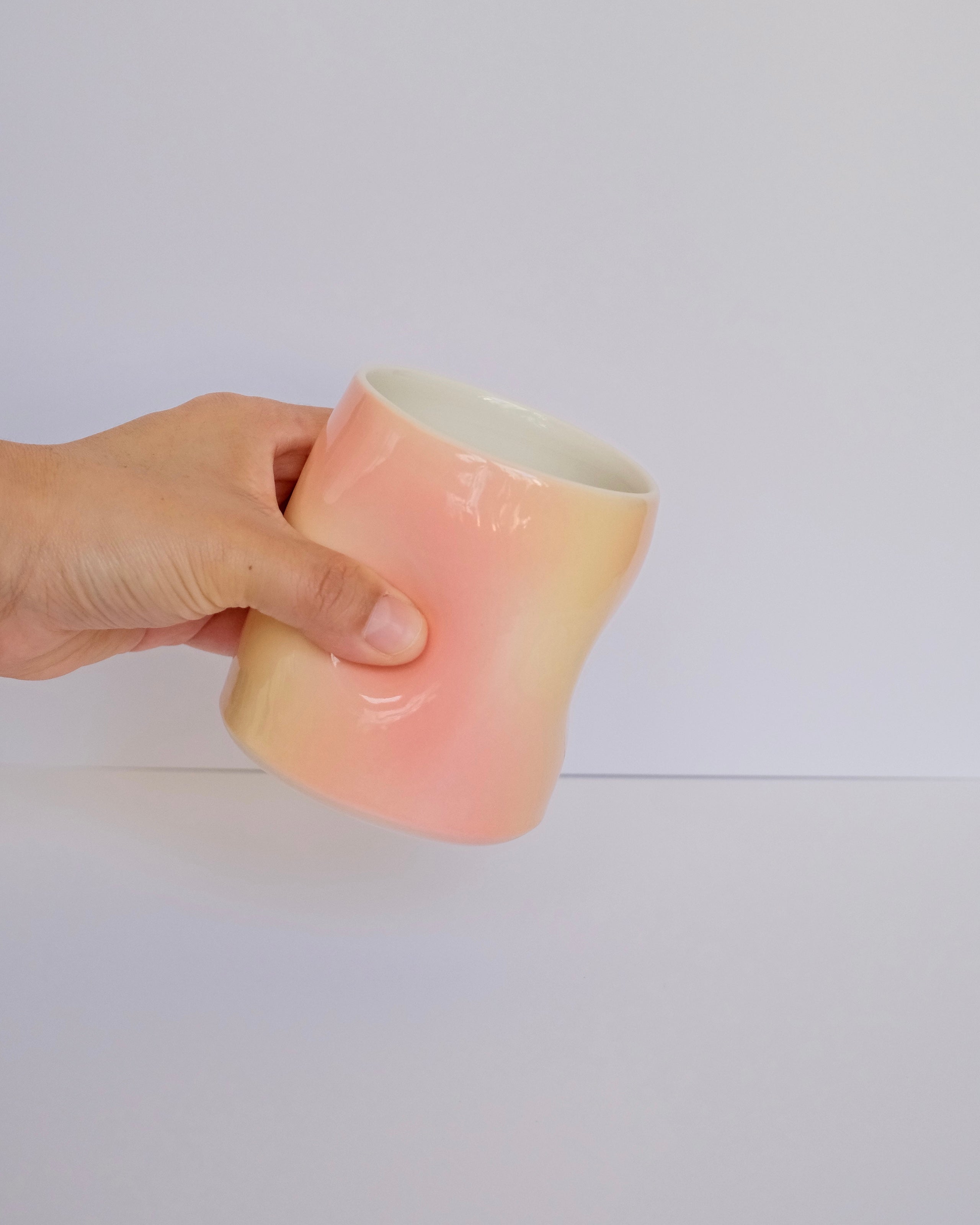 Dimple Cup Porcelain 350ml - Sunset