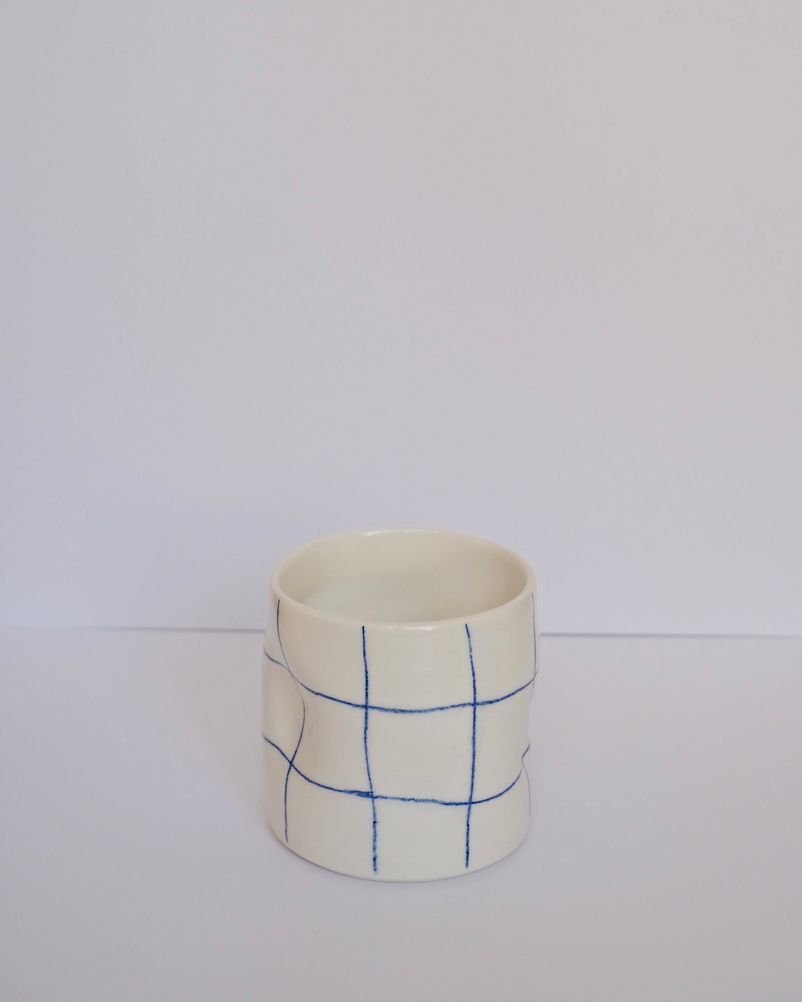 Dimple Cup Porcelain 250ml - Grid