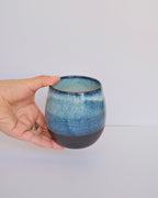 Coffee Cup 420ml - Black Stoneware - Milky Way