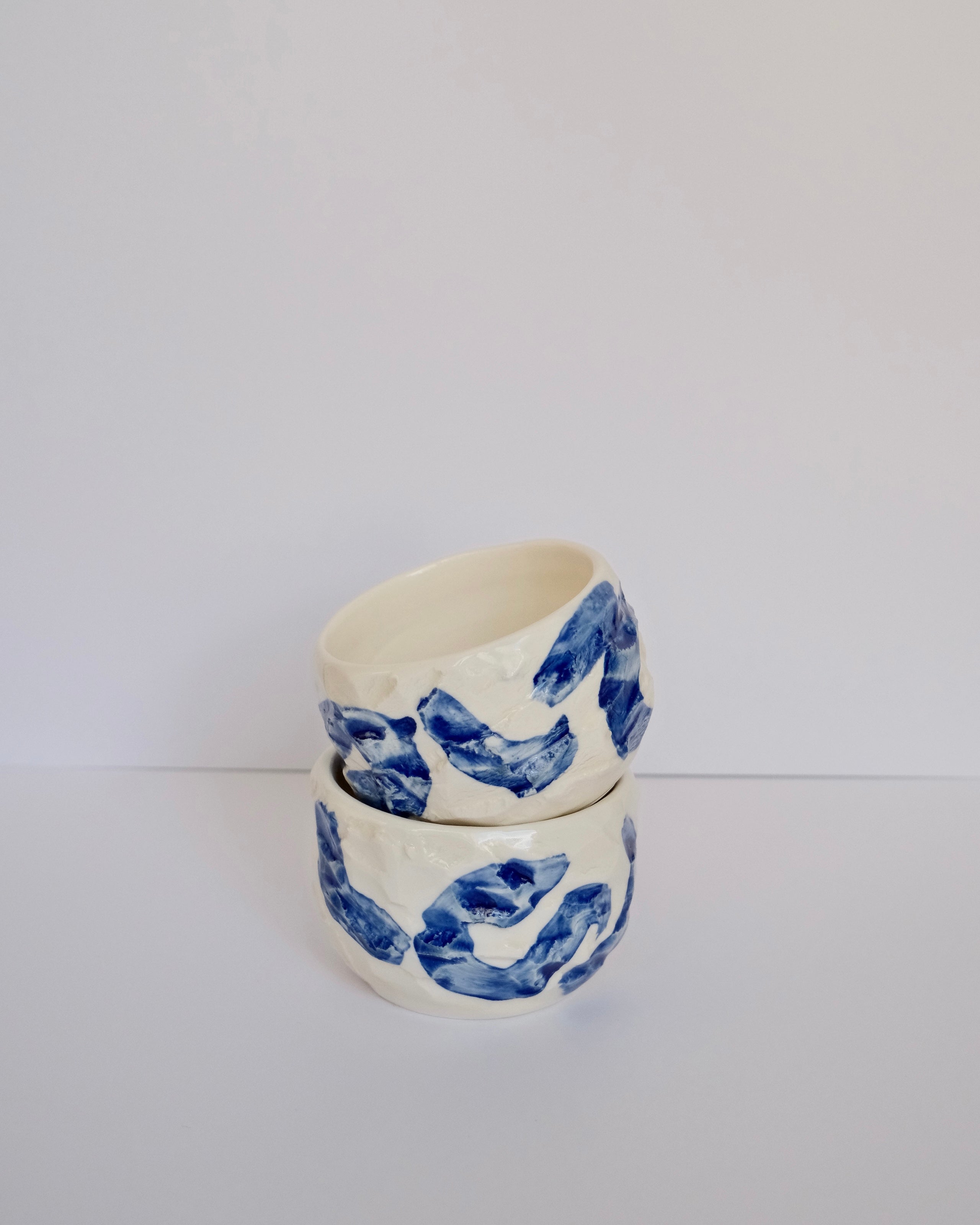 Kurinuki Style Porcelain Cup - Cobalt