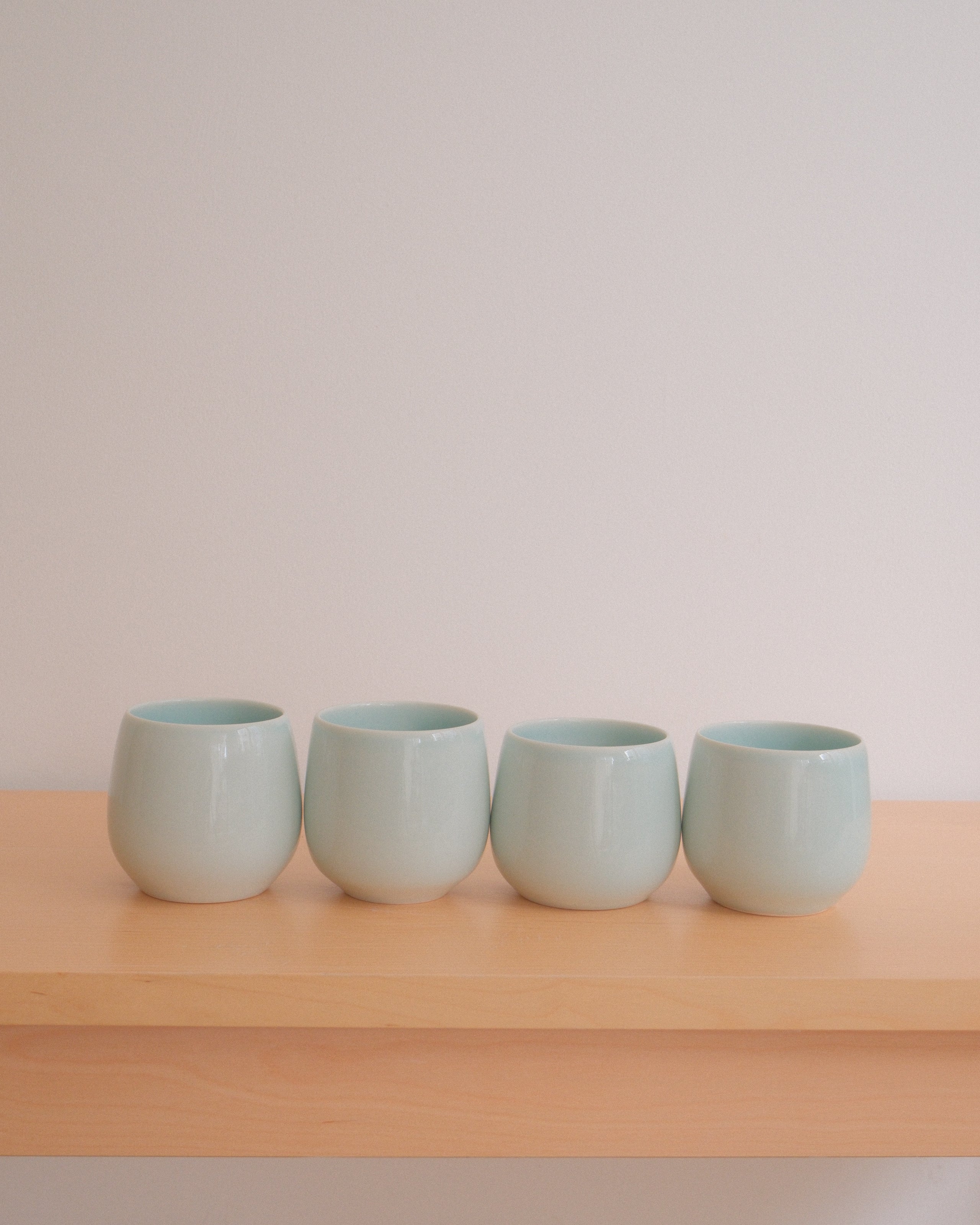 Porcelain Tumblers - Celadon Blue