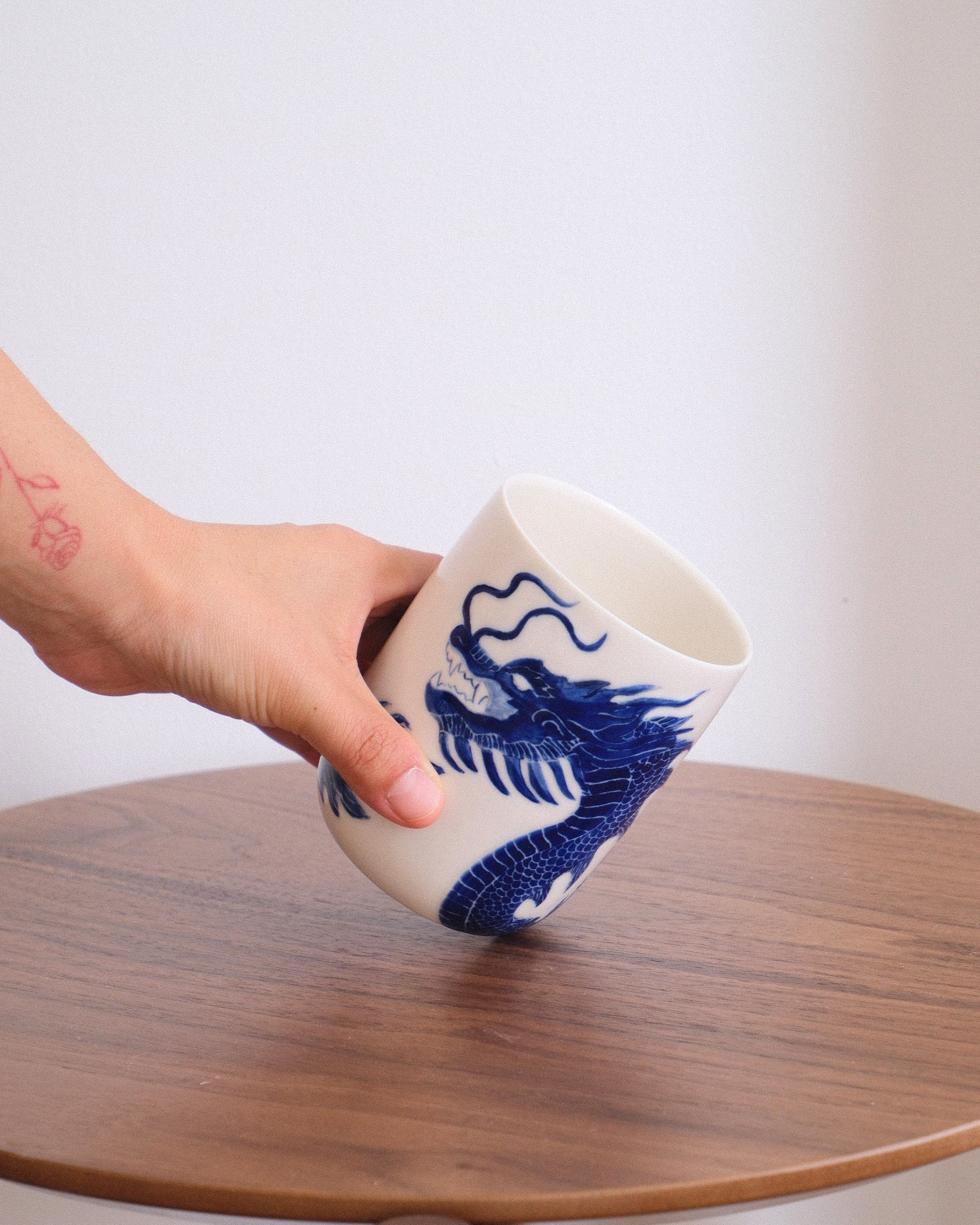 Porcelain Tumbler 004 - Blue Dragon - 425ml