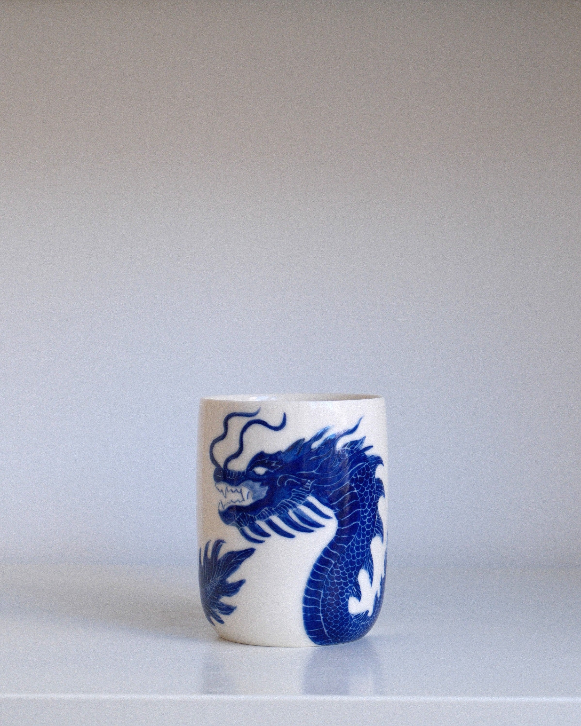Porcelain Tumbler 004 - Blue Dragon - 425ml
