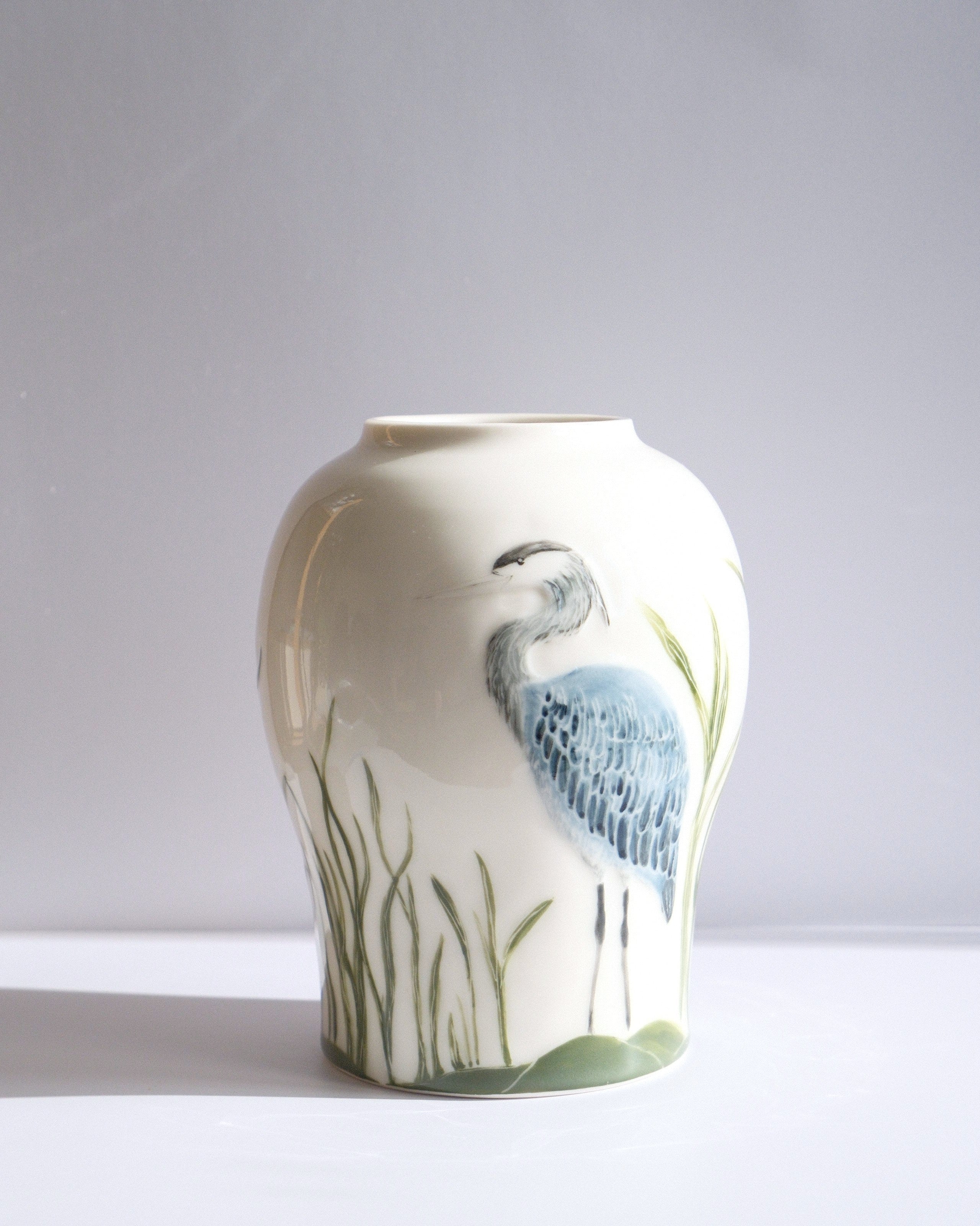 Porcelain Vessel 004 - Herons - Classic/Medium