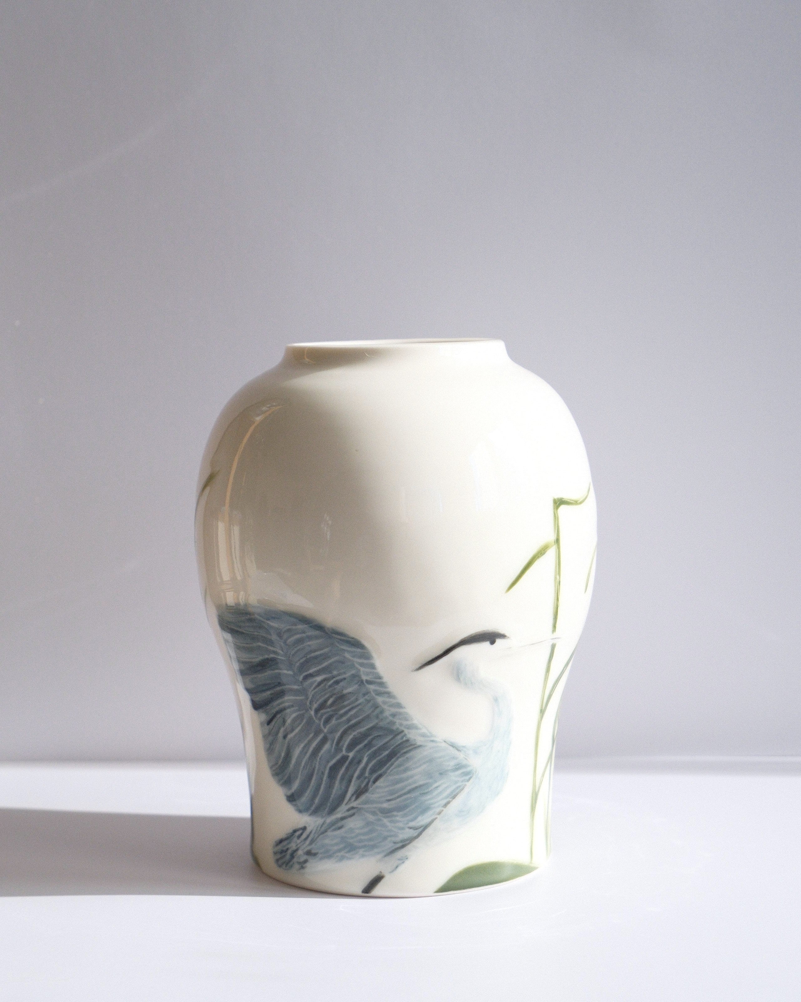 Porcelain Vessel 004 - Herons - Classic/Medium