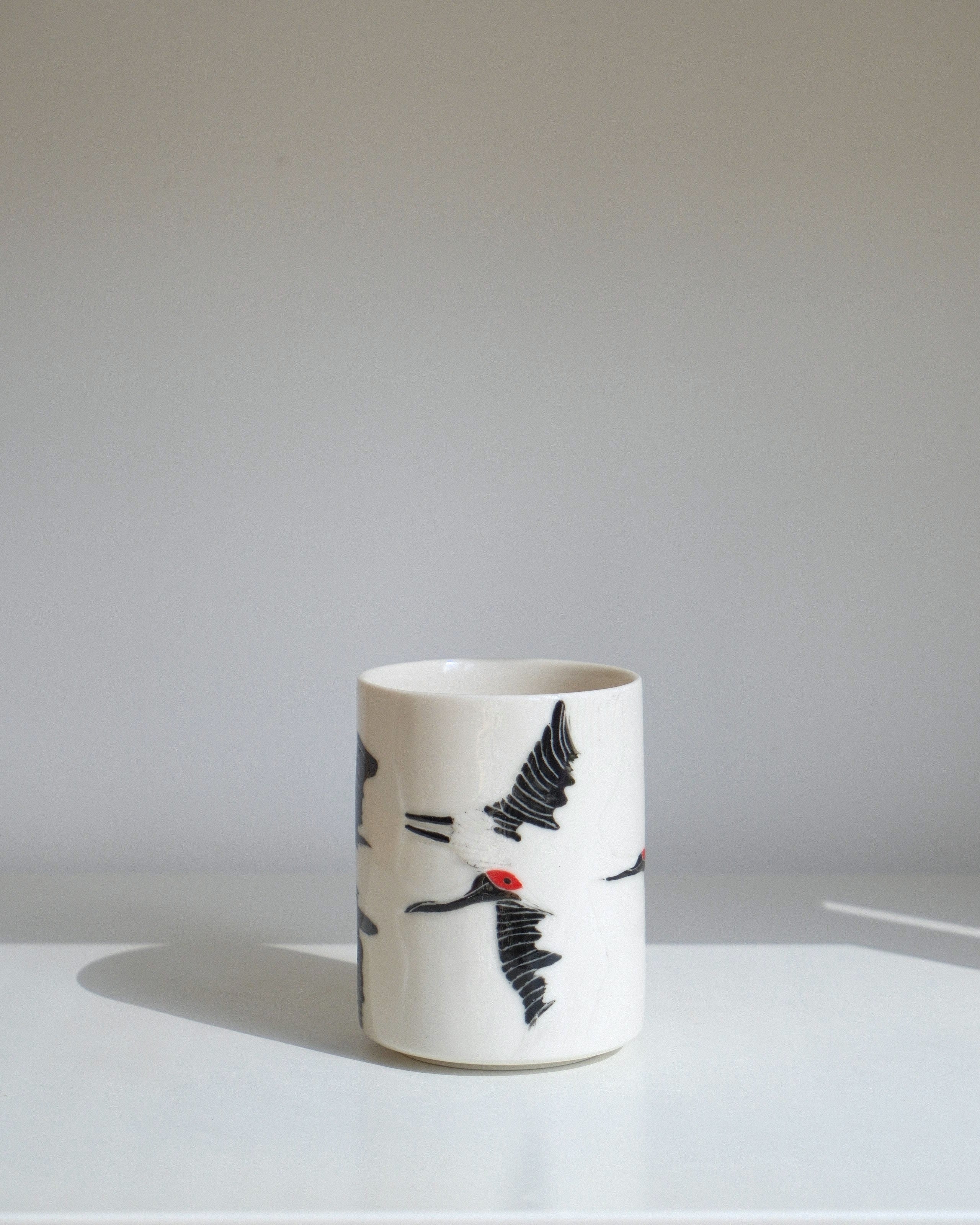 Porcelain Yunomi 003 - Flying Cranes 300ml