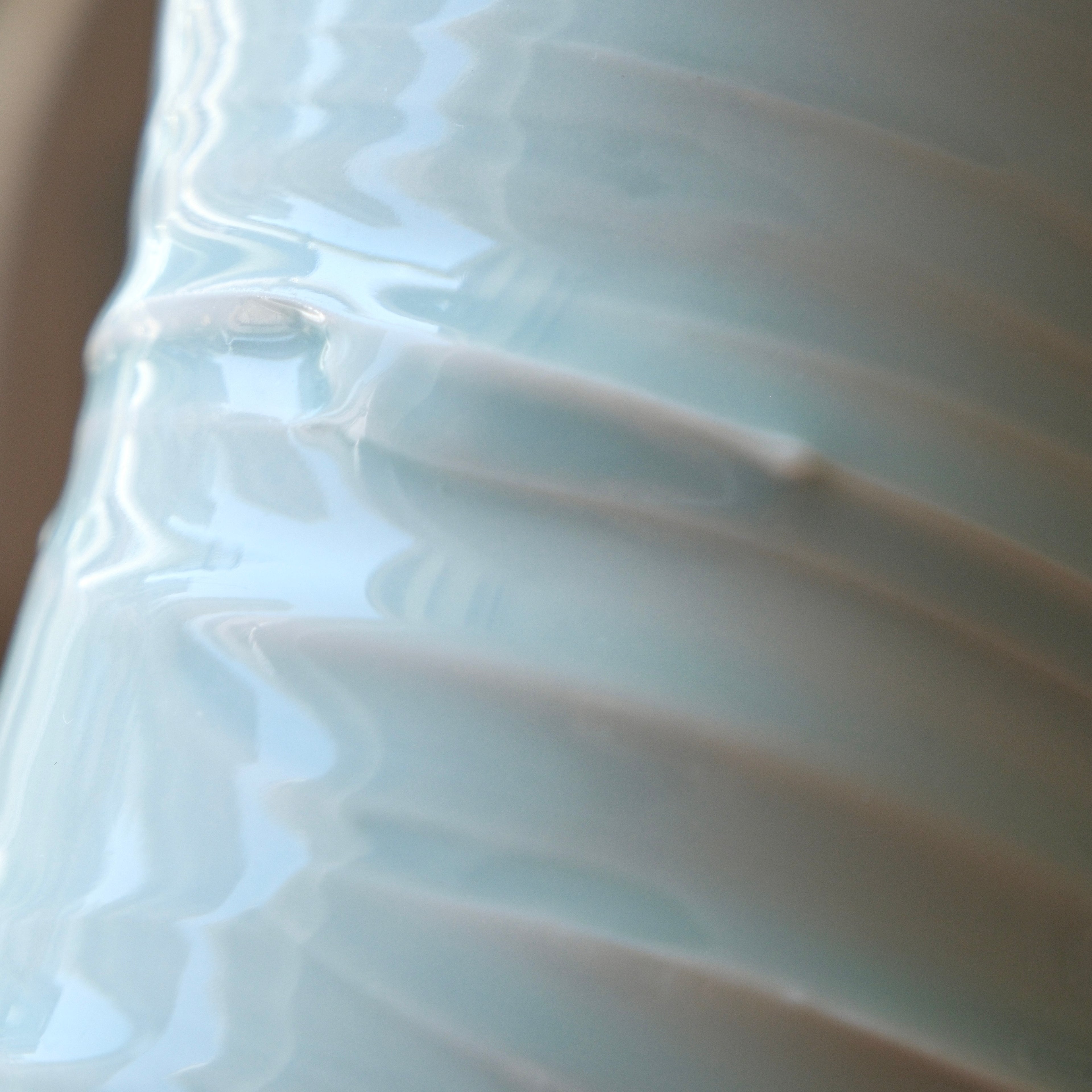 Slip textured Cup 019 "Celadon Blue" - 400ml
