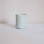 Slip textured Cup 019 "Celadon Blue" - 400ml