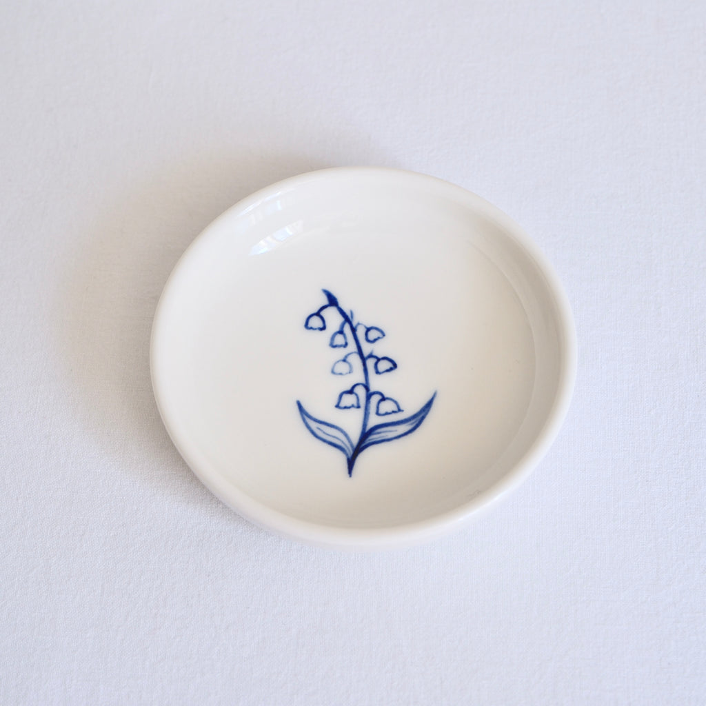 Porcelain Trinket dish - Lily of the valley