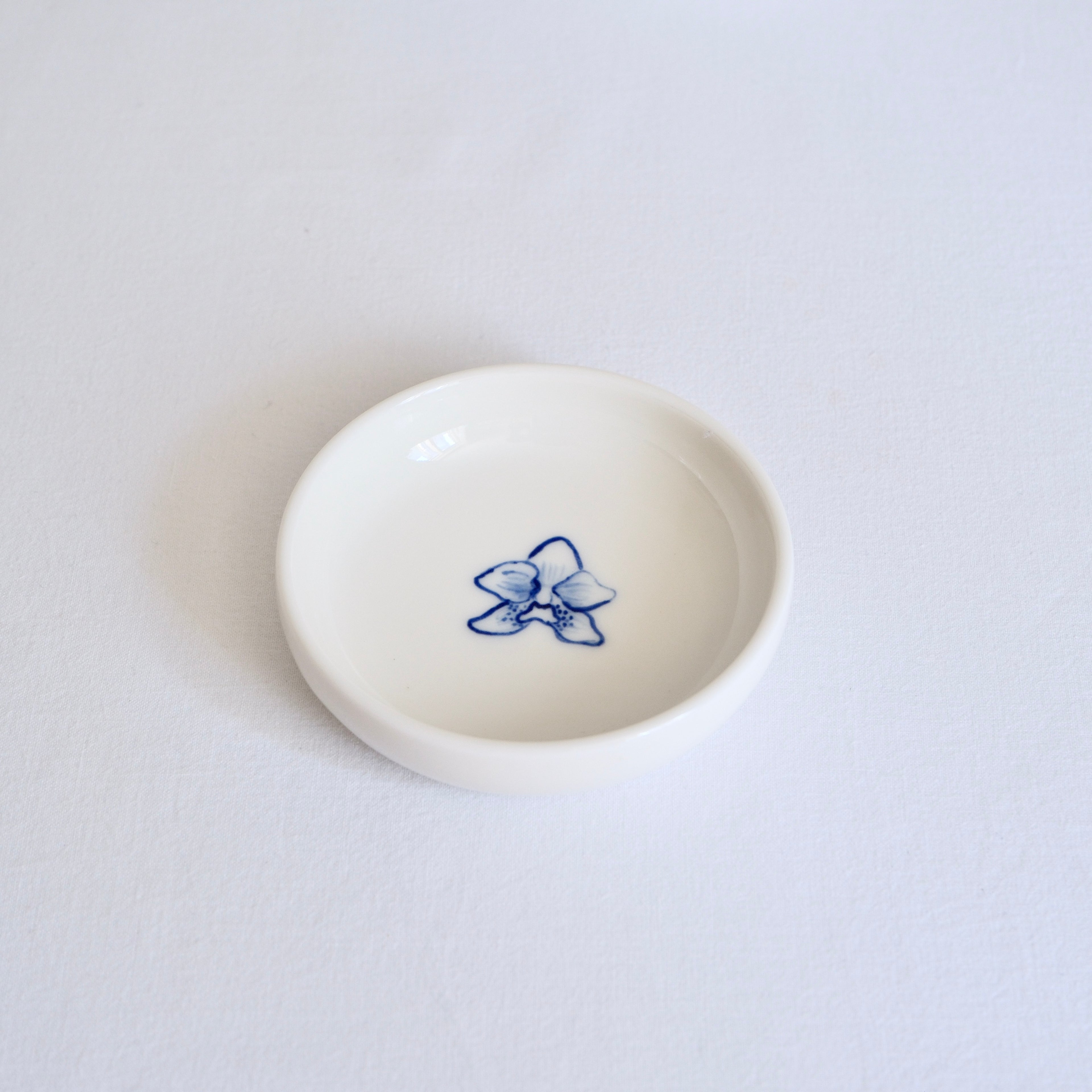 Porcelain Trinket dish - Orchid