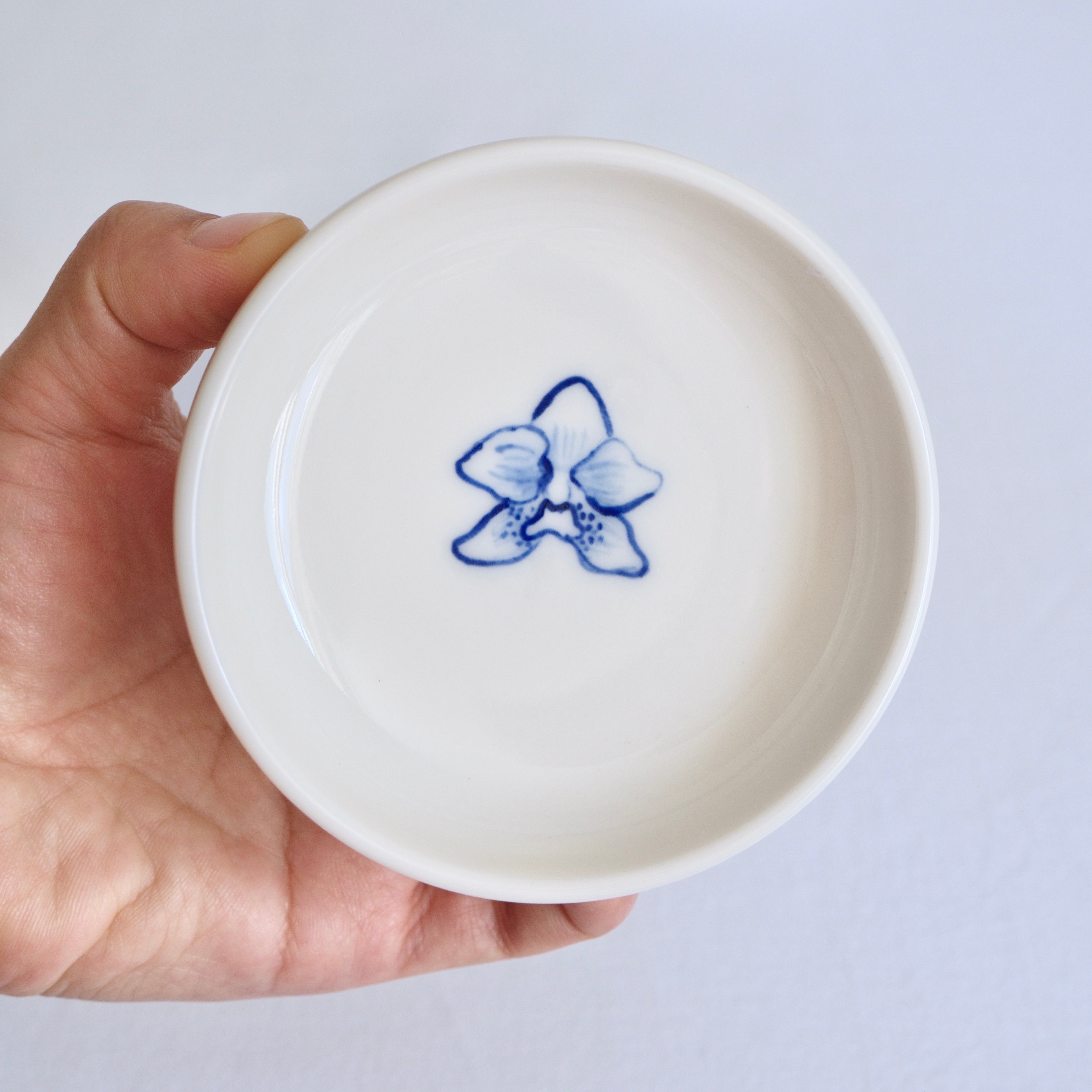 Porcelain Trinket dish - Orchid