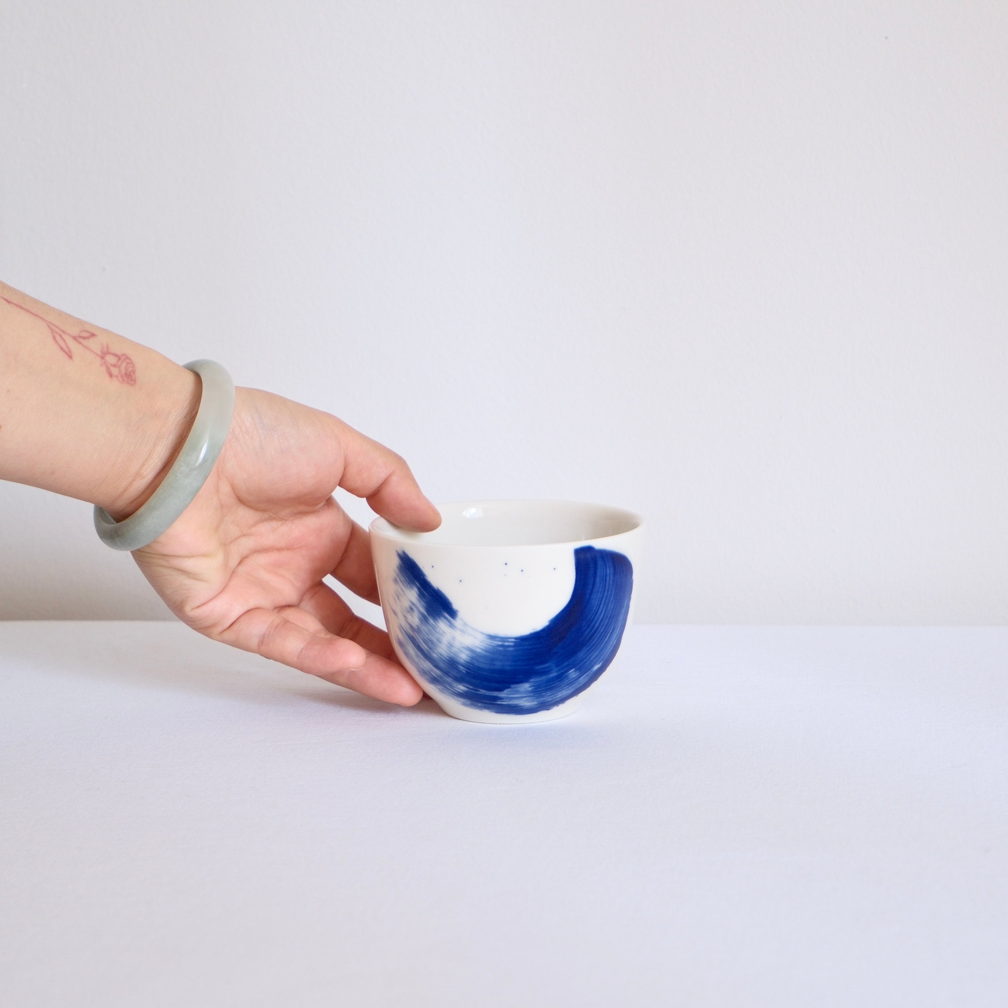 Cobalt Brushstroke coffee Cup 230ml-250ml