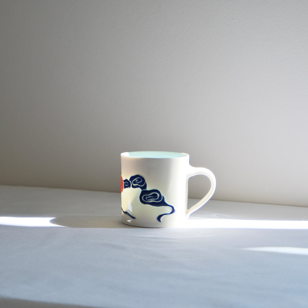 [SECONDS] Adrift Porcelain Mug 008 - Drifting Clouds 360ml