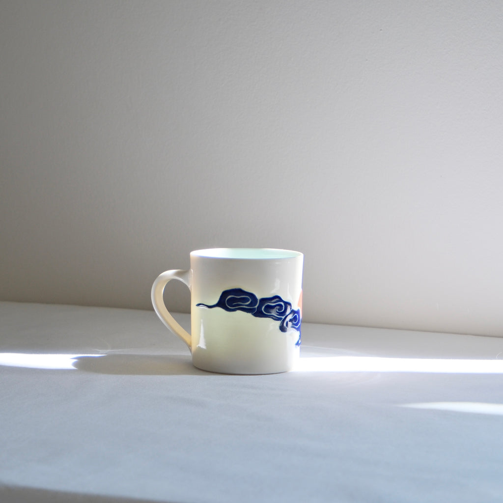 [SECONDS] Adrift Porcelain Mug 008 - Drifting Clouds 360ml