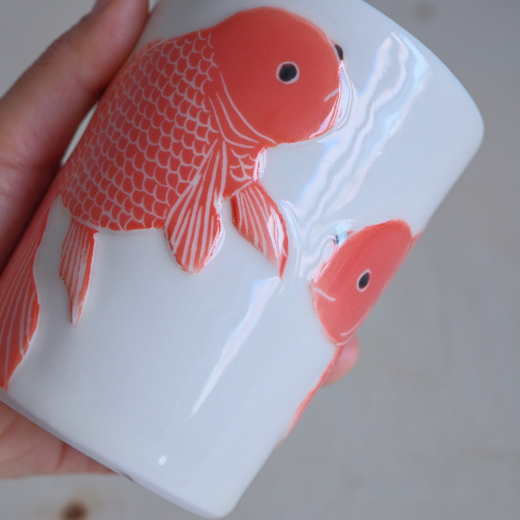 Adrift Porcelain Tumbler 021 - Two Goldfish 430ml