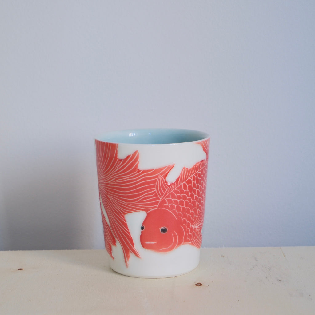 Adrift Porcelain Tumbler 024 - Two Goldfish 480ml